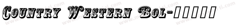 Country Western Bol字体转换